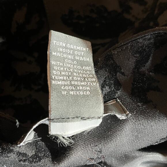 89th & Madison Blazer Jacket Womens XL Black Floral Velvet Burnout Open Front - Picture 8 of 10